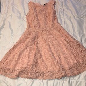 pink lace dress